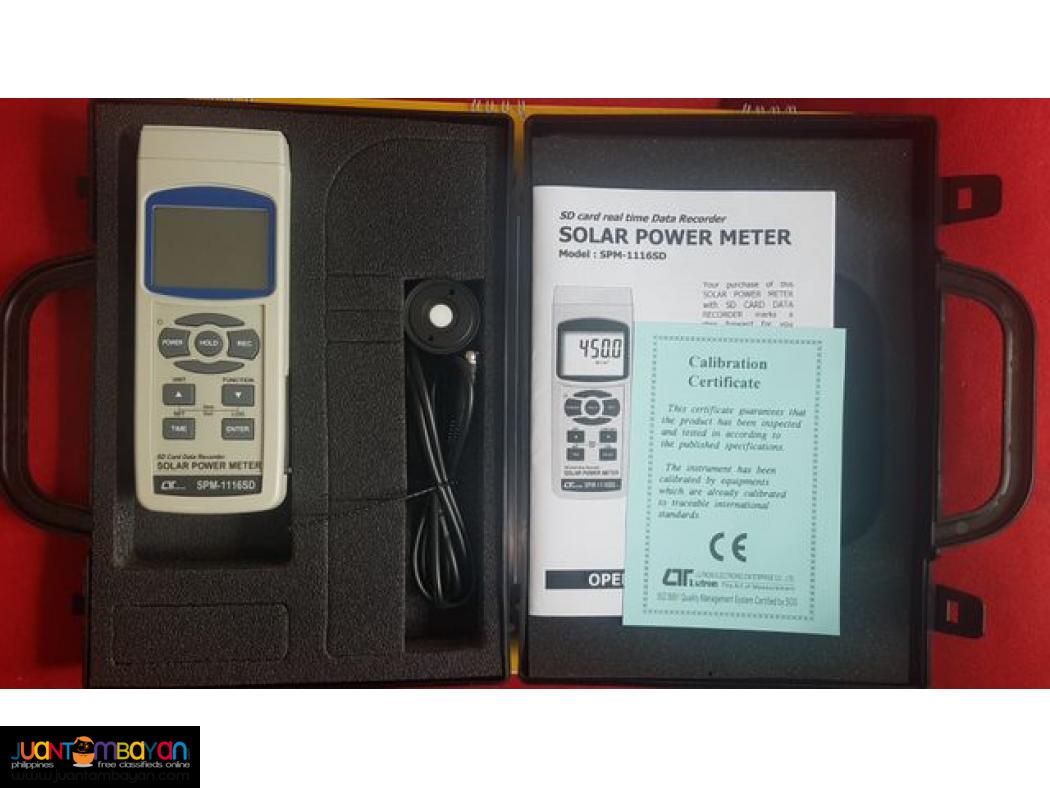 Solar Meter, Solar Power Meter, Datalogger, Lutron SPM1116SD