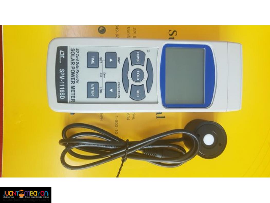 Solar Meter, Solar Power Meter, Datalogger, Lutron SPM-1116SD