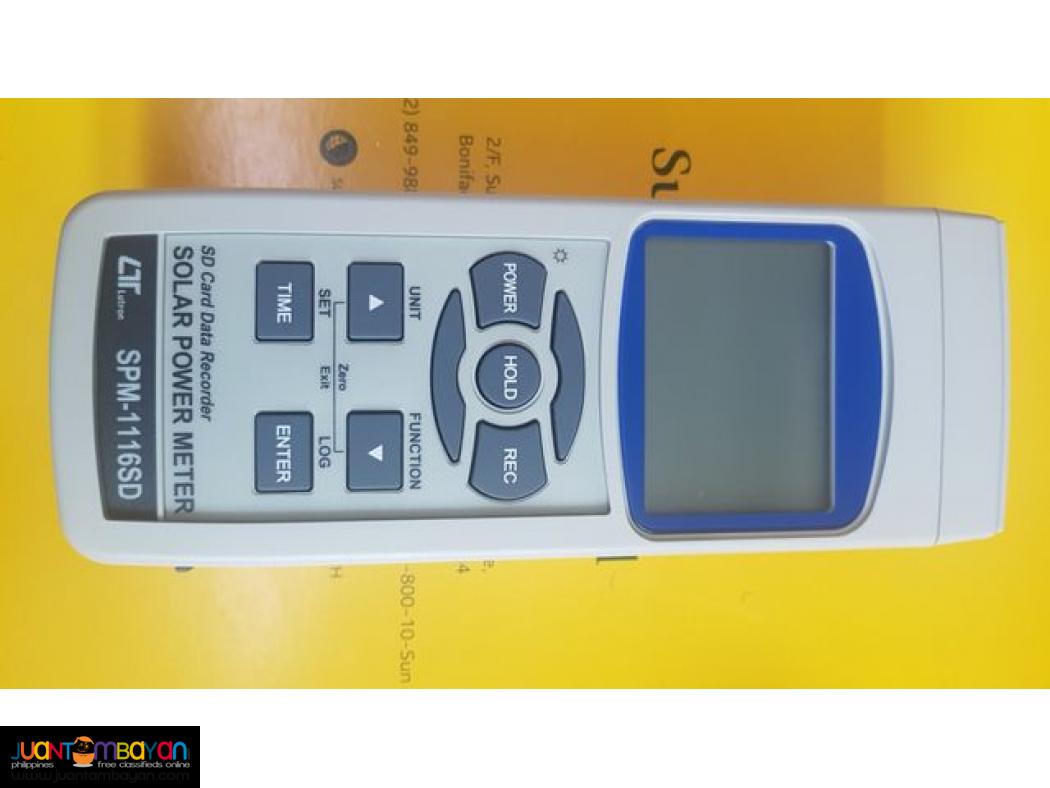 Solar Meter, Solar Power Meter, Datalogger, Lutron SPM-1116SD