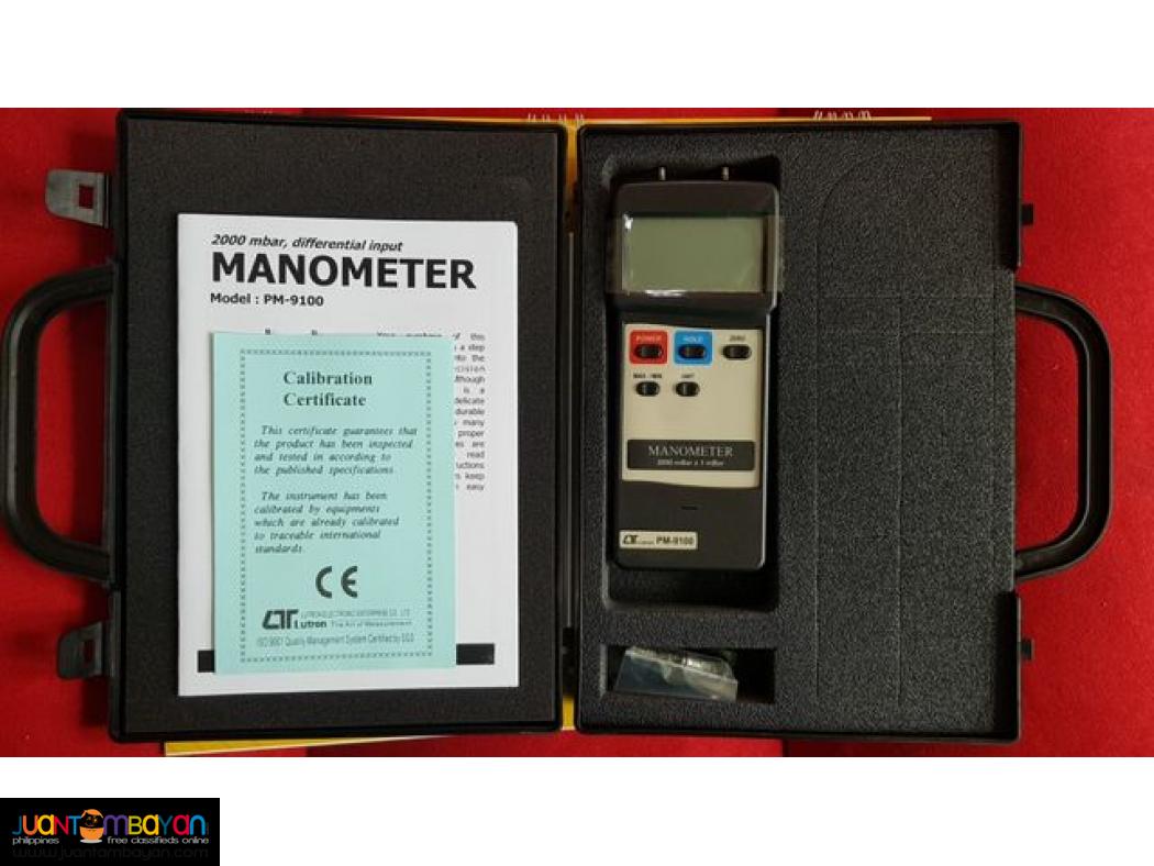 Differential Pressure Manometer, Digital Manometer, 2000 mBAR, Lutron