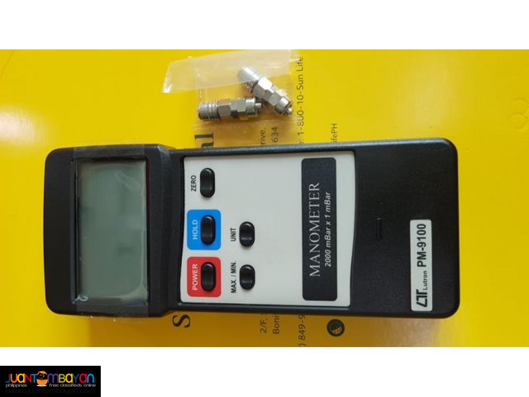 Differential Pressure Manometer, Digital Manometer, 2000 mBAR, Lutron