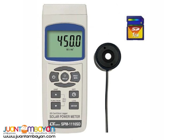 Solar Meter, Solar Power Meter, Datalogger, Lutron SPM-1116SD