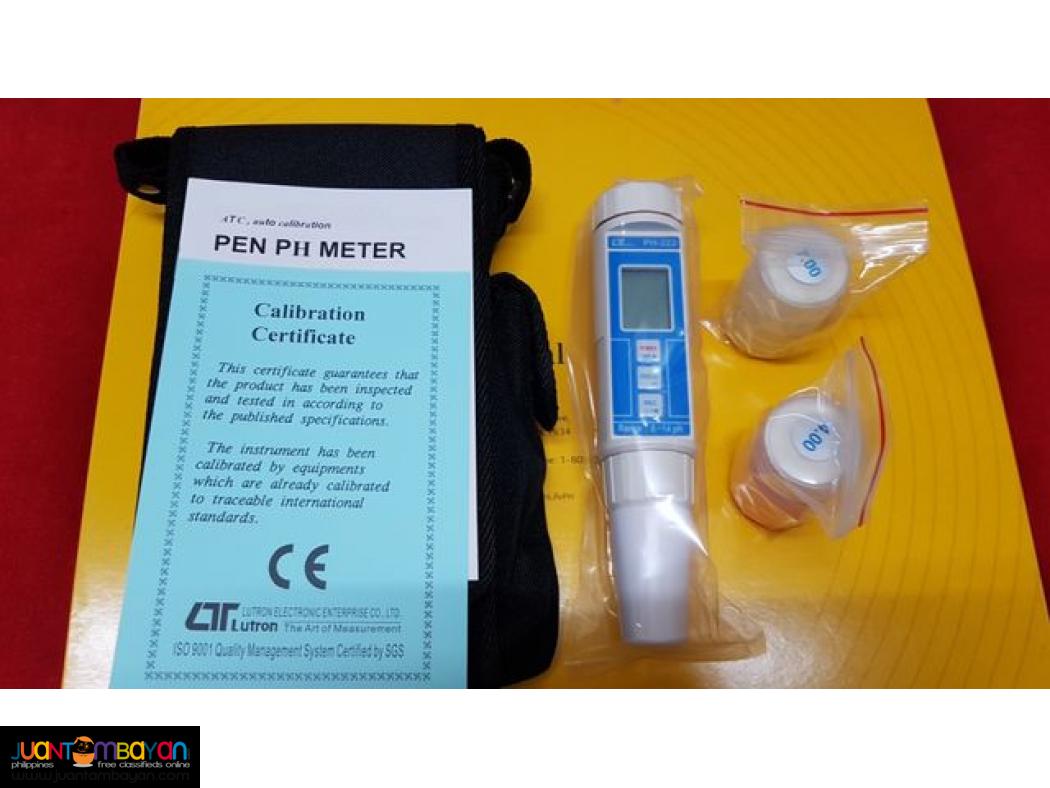 pH Meter, Pen pH Meter, Digital pH Meter, with Temperature, Lutron