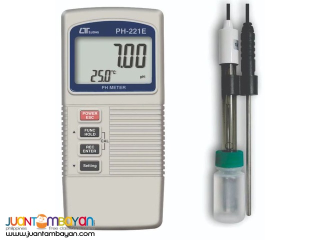 pH Meter, Digital pH Meter with ATC, Portable pH Meter, Lutron PH-221E