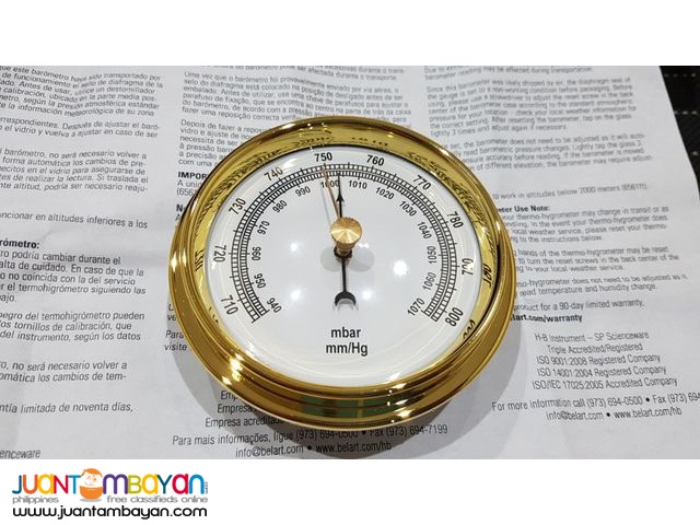 Aneroid Barometer, HB Durac (US), 3.5 Inches Diameter