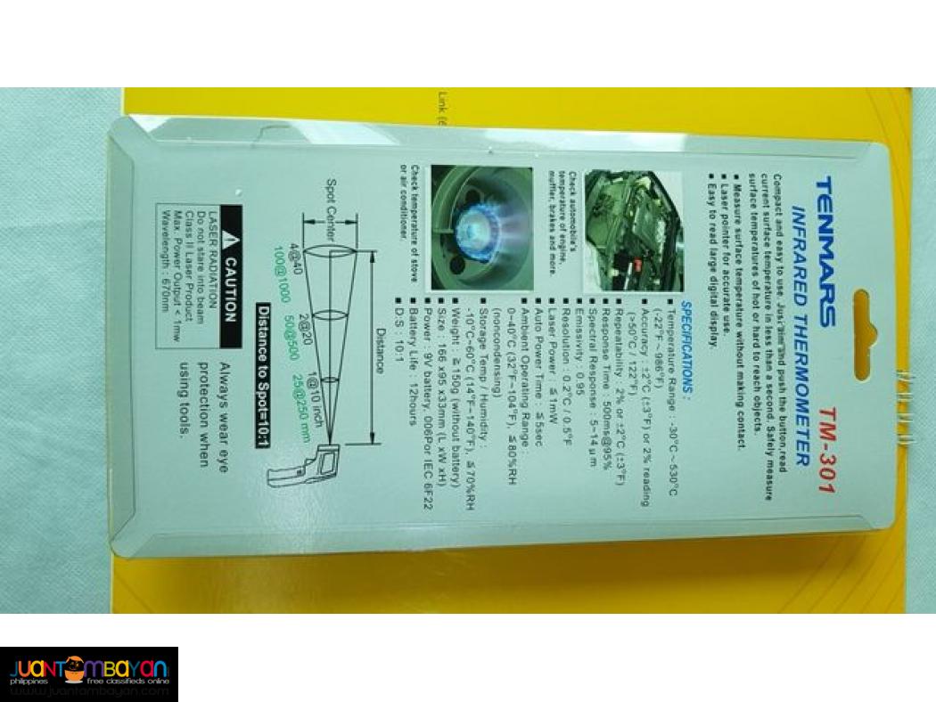 Thermometer, Infrared Thermometer, Laser Thermometer, tenmars