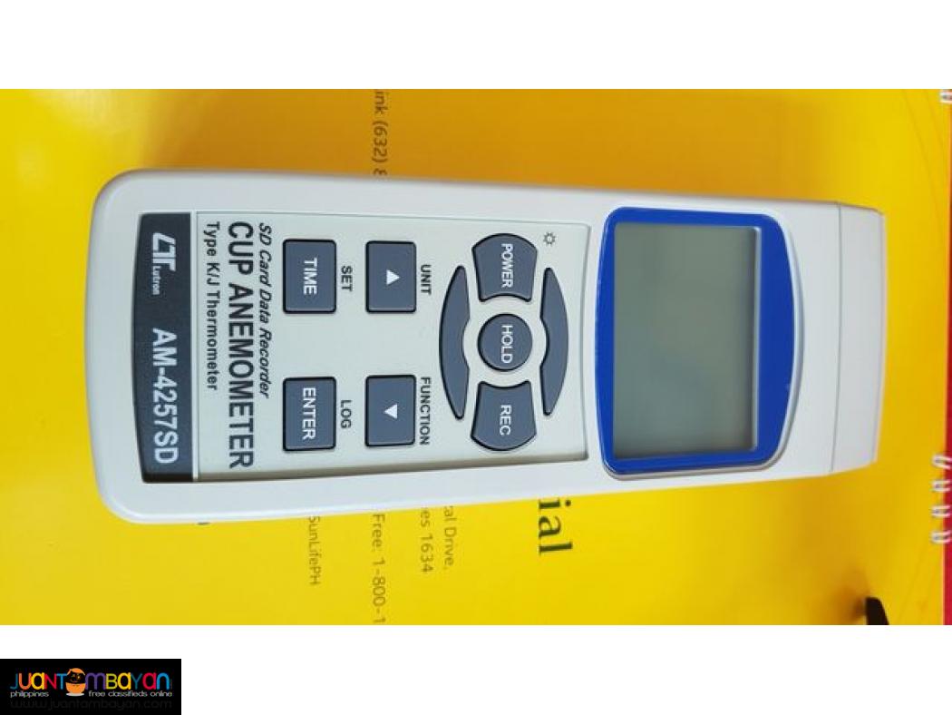 Cup Anemometer Datalogger, Wind Speed Meter, Wind Profiling