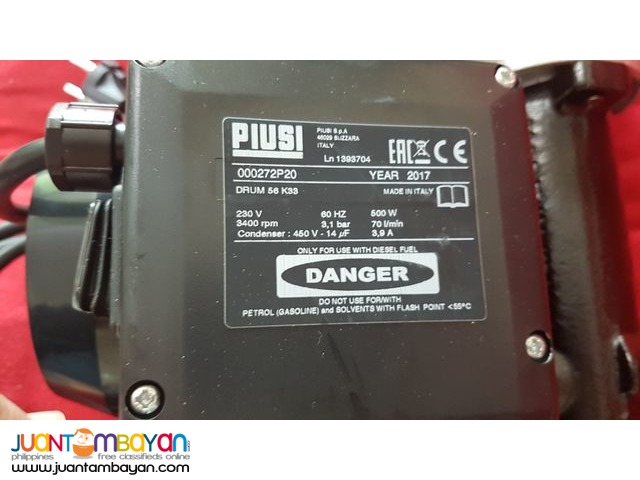 Drum Transfer Pump, Electric Fuel Drum Pump, Piusi (Italy)