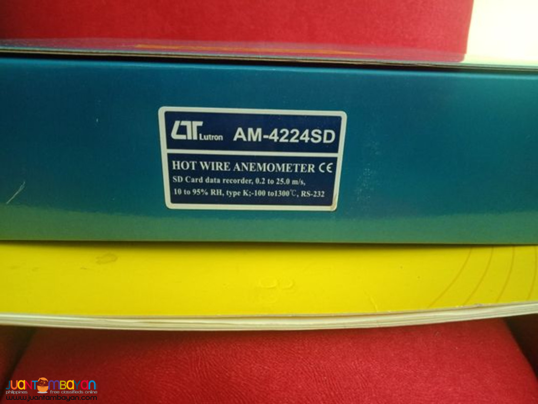 Hot Wire Anemometer, Datalogger, Lutron AM-4224SD
