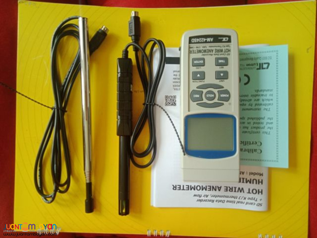 Hot Wire Anemometer, Datalogger, Lutron AM4224SD