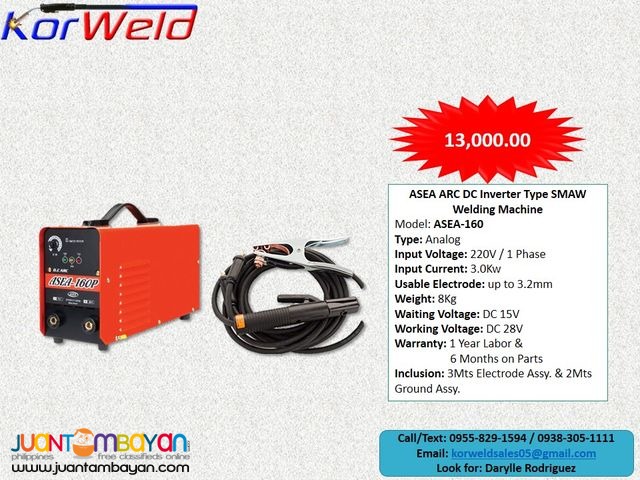 ASEA 160A Arc DC Inverter Type Welding Mahcine