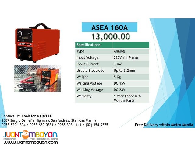 ASEA 160A Arc DC Inverter Type Welding Mahcine