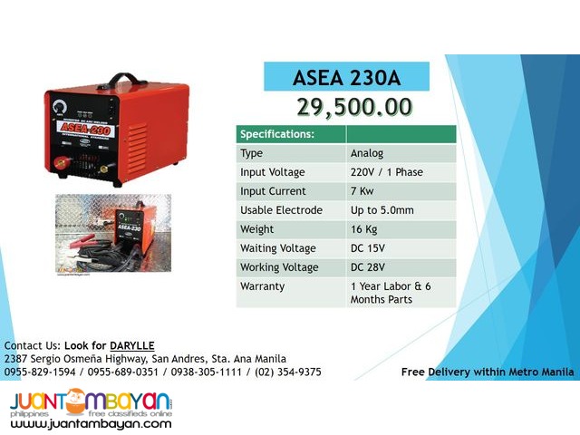 ASEA 230A ARC DC Inverter Type Welding Machine