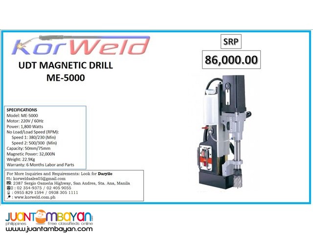 UDT MAgnetic Drill ME5000