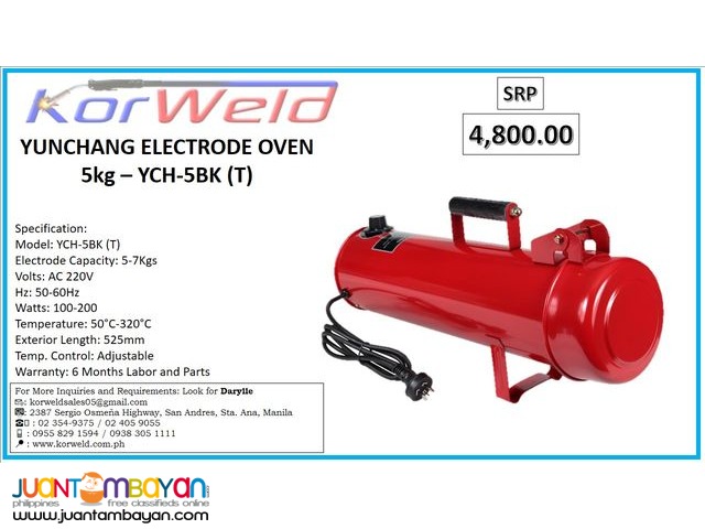 Yunchang Electrode Oven 5Kg-7Kg (T)