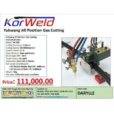 Yukwang YK-72D (All-Position Gas Cutting)