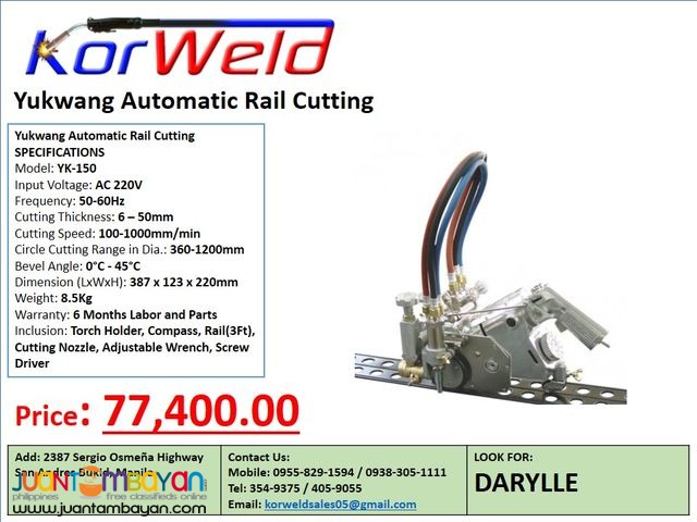 Yukwang YK-150 (Automatic Rail Cutting)