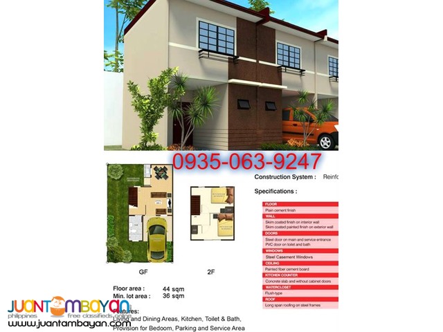 VERY AFFORDABLE TOWN HOUSE THRU BANK AND INHOUSE FINANCING