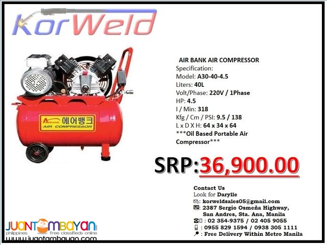 AirBank Air Compressor Oil-Based A30-40-4.5