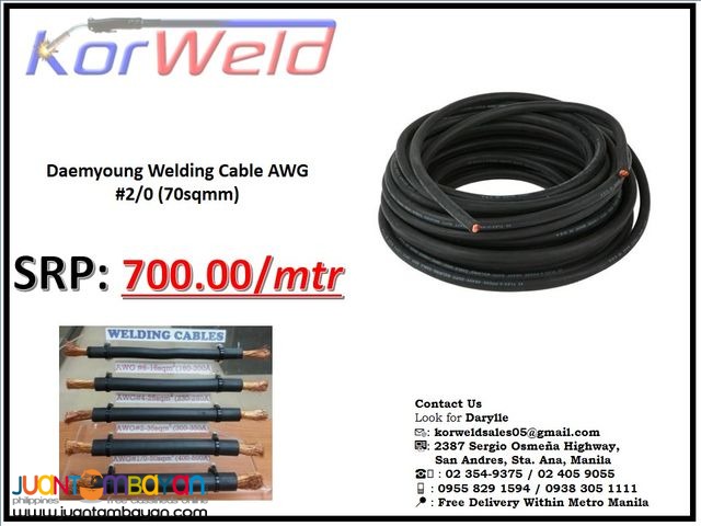 Daemyoung Welding Cable AWG#2/0 - 70sqmm (500-600Amps)