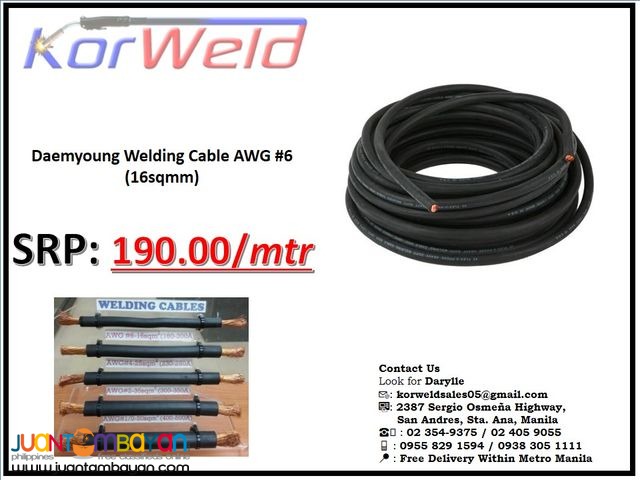 Daemyoung Welding Cable AWG#6 -16sqmm (160-200Amps)