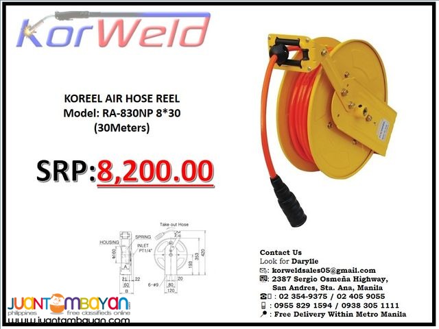 Koreel Air Hose Reel RA_830NP (8 x 12) 30Mts