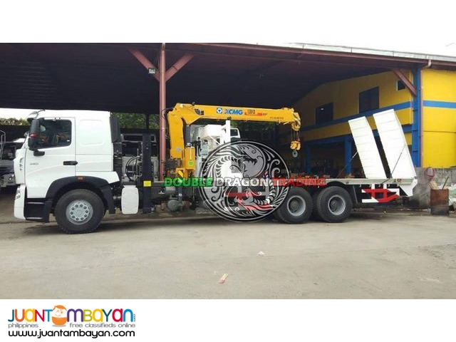 Brand new Howo T7 A7 10 wheeler 5 tons boom self-loading truck,