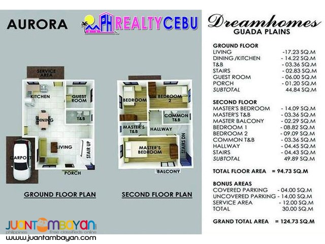 GUADA PLAINS - AURORA MODEL 4 BR HOUSE IN GUADALUPE CEBU CITY