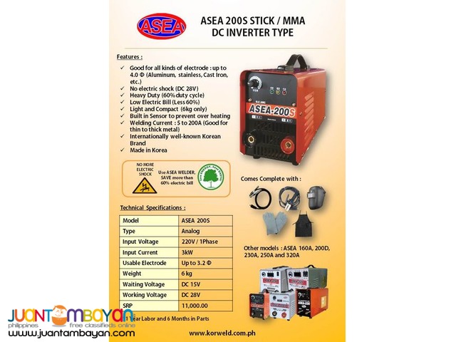 ASEA 200S Arc DC Inverter Type Welding Machine