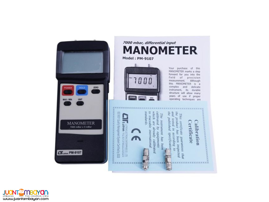 Manometer, Differential Pressure Manometer, 7000 mBAR