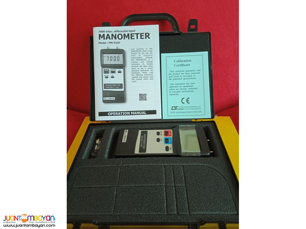 Manometer, Differential Pressure Manometer, 7000 mBAR