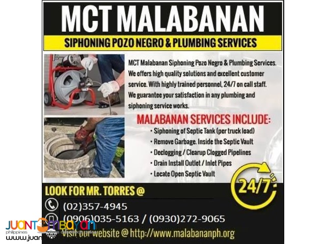 MCT Septic Tank And Declogging services