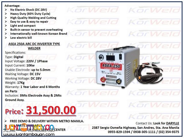 ARC Welding Machine DC Inverter Type (ASEA-250A)