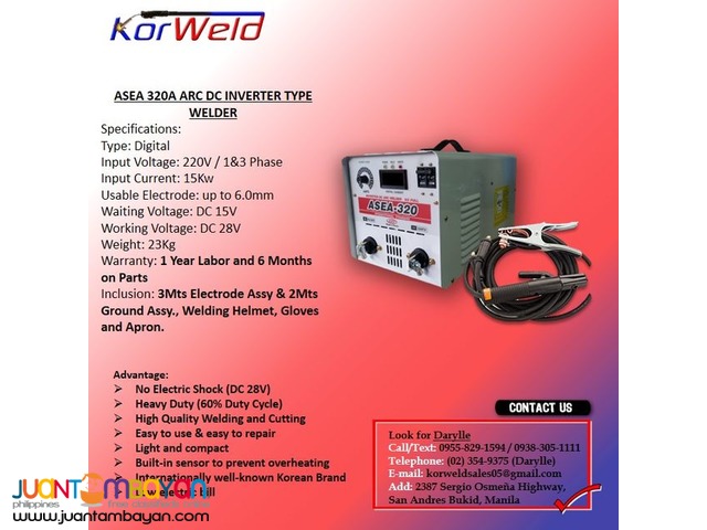 ARC Welding Machine DC Inverter Type (ASEA-320A)
