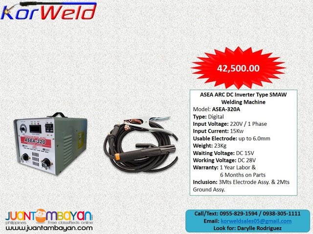 ARC Welding Machine DC Inverter Type (ASEA-320A)