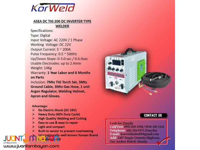 TIG Welding Machine DC Inverter Type (ASEA-TIG200)