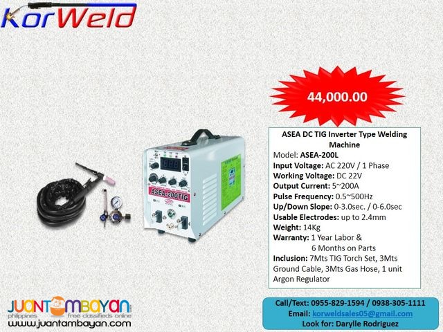 TIG Welding Machine DC Inverter Type (ASEA-TIG200)