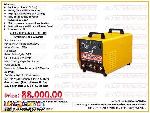 Plasma Cutter Machine DC Inverter Type (ASEA-70P)