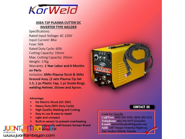 Plasma Cutter Machine DC Inverter Type (ASEA-71P)