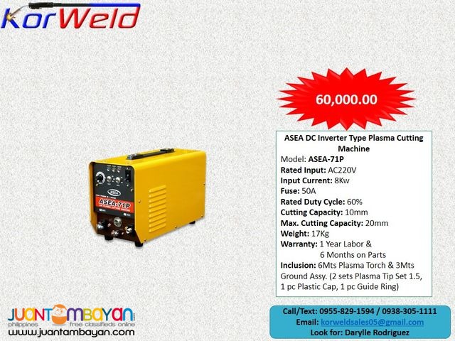 Plasma Cutter Machine DC Inverter Type (ASEA-71P)