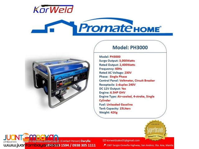 Generator Set PH3000  Promo Sale