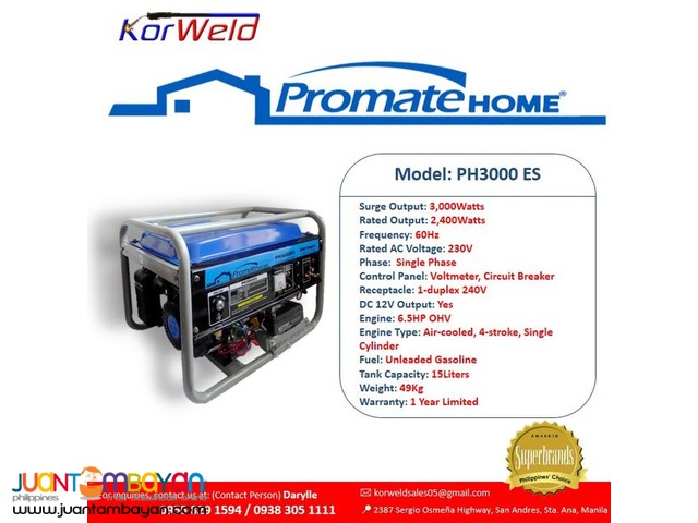 Generator Set PH3000 ES Promo Sale