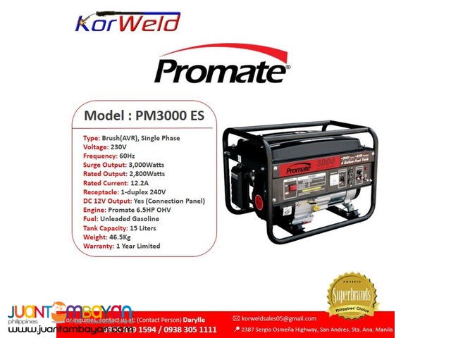 Generator Set  PM3000 ES Promo Sale