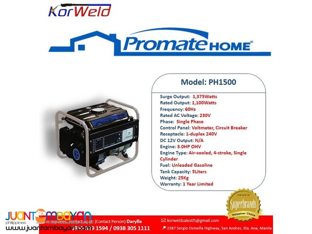 Generator Set PH1500 Promo Sale