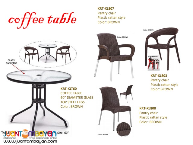 PANTRY, DINING TABLE AND CHAIR