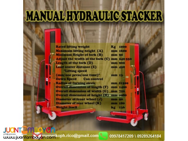 MANUAL HYDRAULIC STACKER