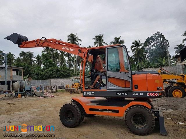 YAMA 75W8T WHEEL-TYPE BACKHOE EXCAVATOR