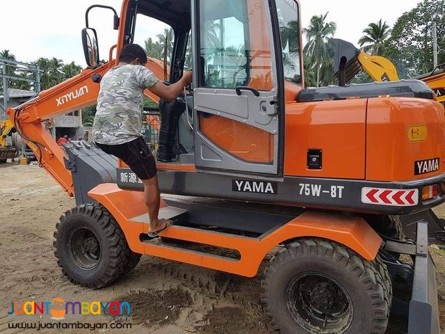 YAMA 75W8T WHEEL-TYPE BACKHOE EXCAVATOR