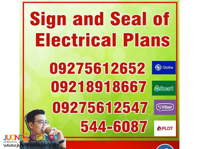 Professional Electrical Engineer Sign and Seal Plan