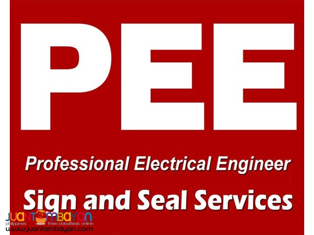 Professional Electrical Engineer Sign and Seal Plan